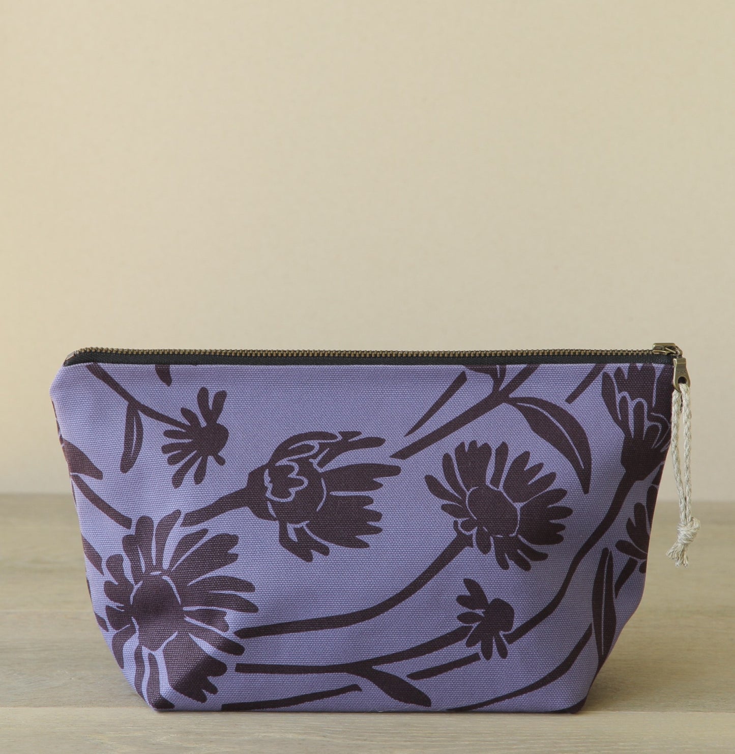 Supply Pouch - 11" Wild Daisy in Midnight on Anemone Canvas