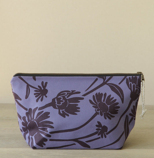 Supply Pouch - 11" Wild Daisy in Midnight on Anemone Canvas