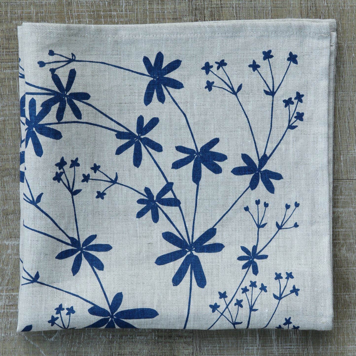 Bedstraw Napkin in Cornflower on Linen