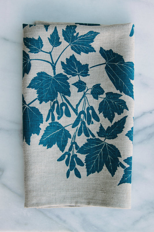 Douglas Maple Kitchen Towel in Pool on Natural