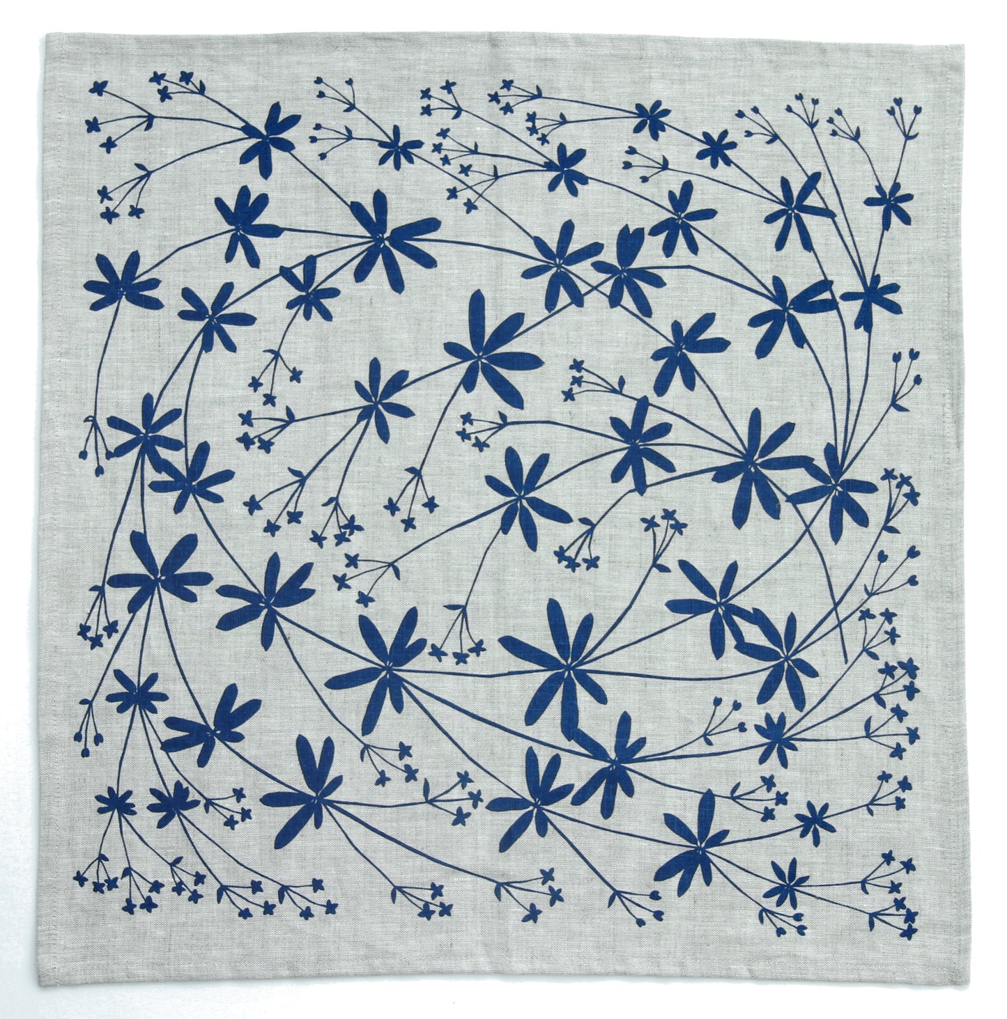 Bedstraw Napkin in Cornflower on Linen