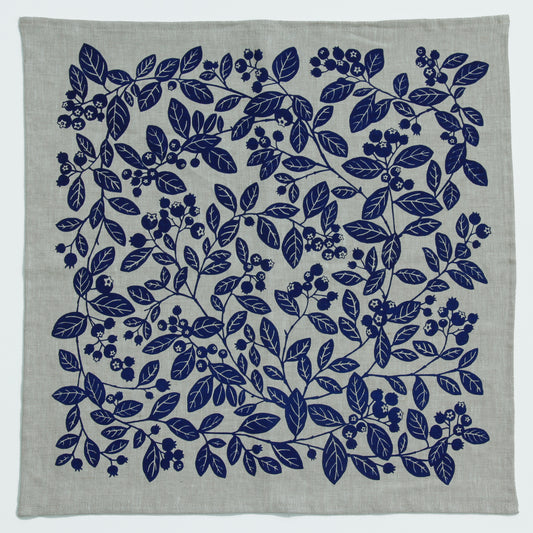 Blueberry Napkin in Blueberry Pie on Linen