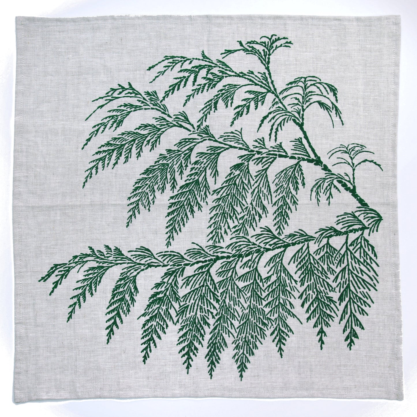 Cedar Napkin in Hunter on Linen