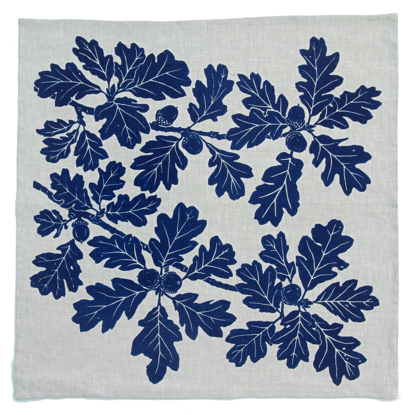 Garry Oak Napkin in Deep Blue on Linen