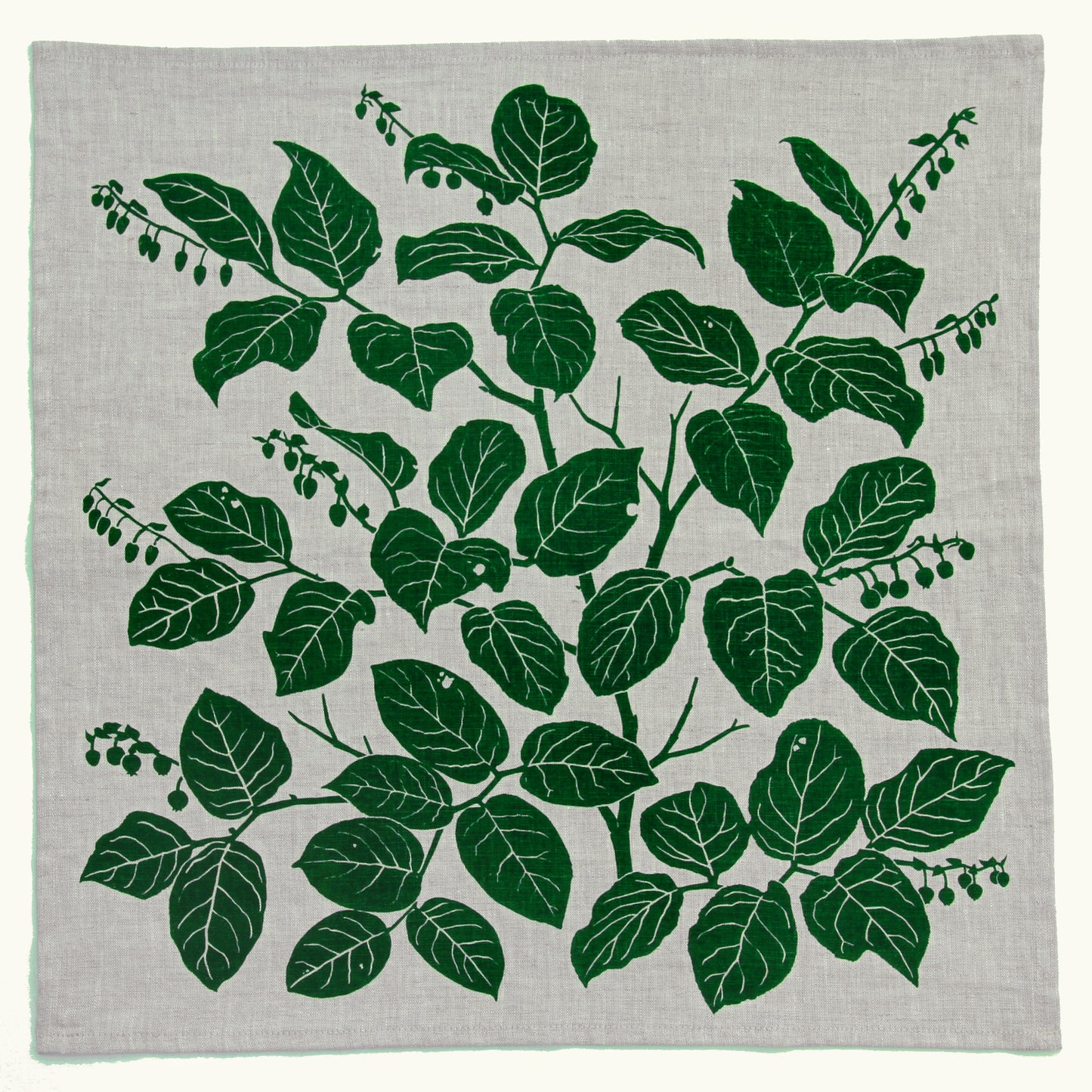 Salal Napkin in Hunter on Linen