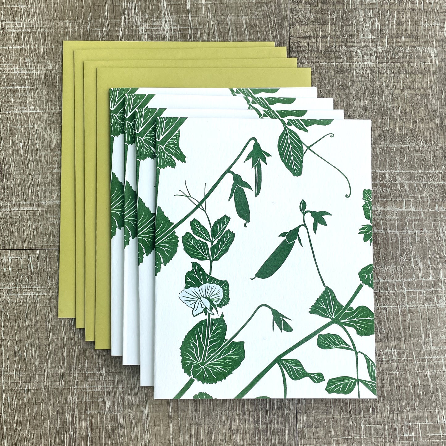 4 Snap Pea Notecards