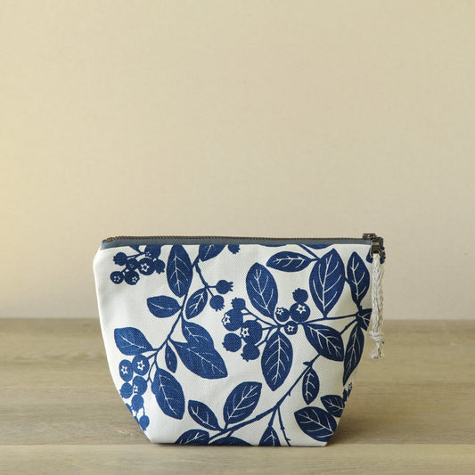 Supply Pouch - 8" Blueberry on Stone Canvas
