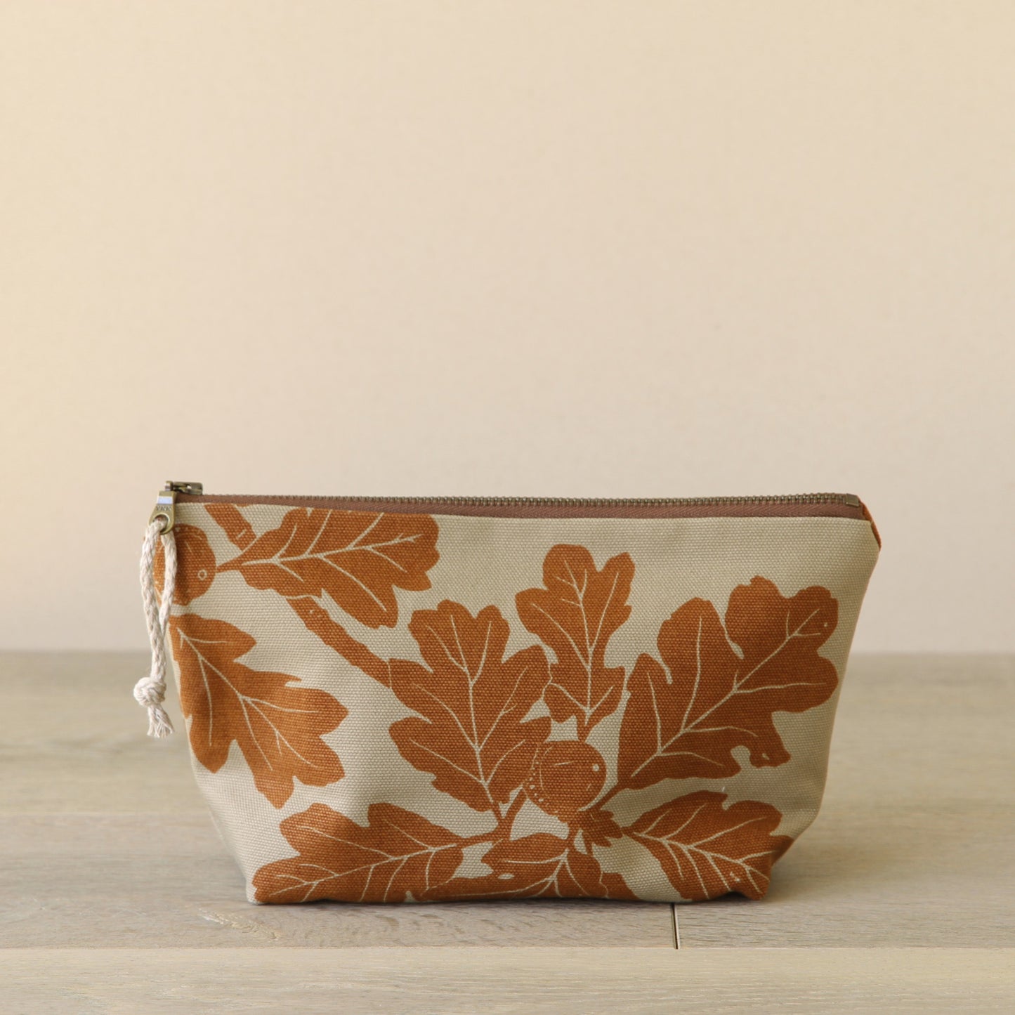 Supply Pouch - 9" Garry Oak in Autumn Leaves on Khaki Canvas