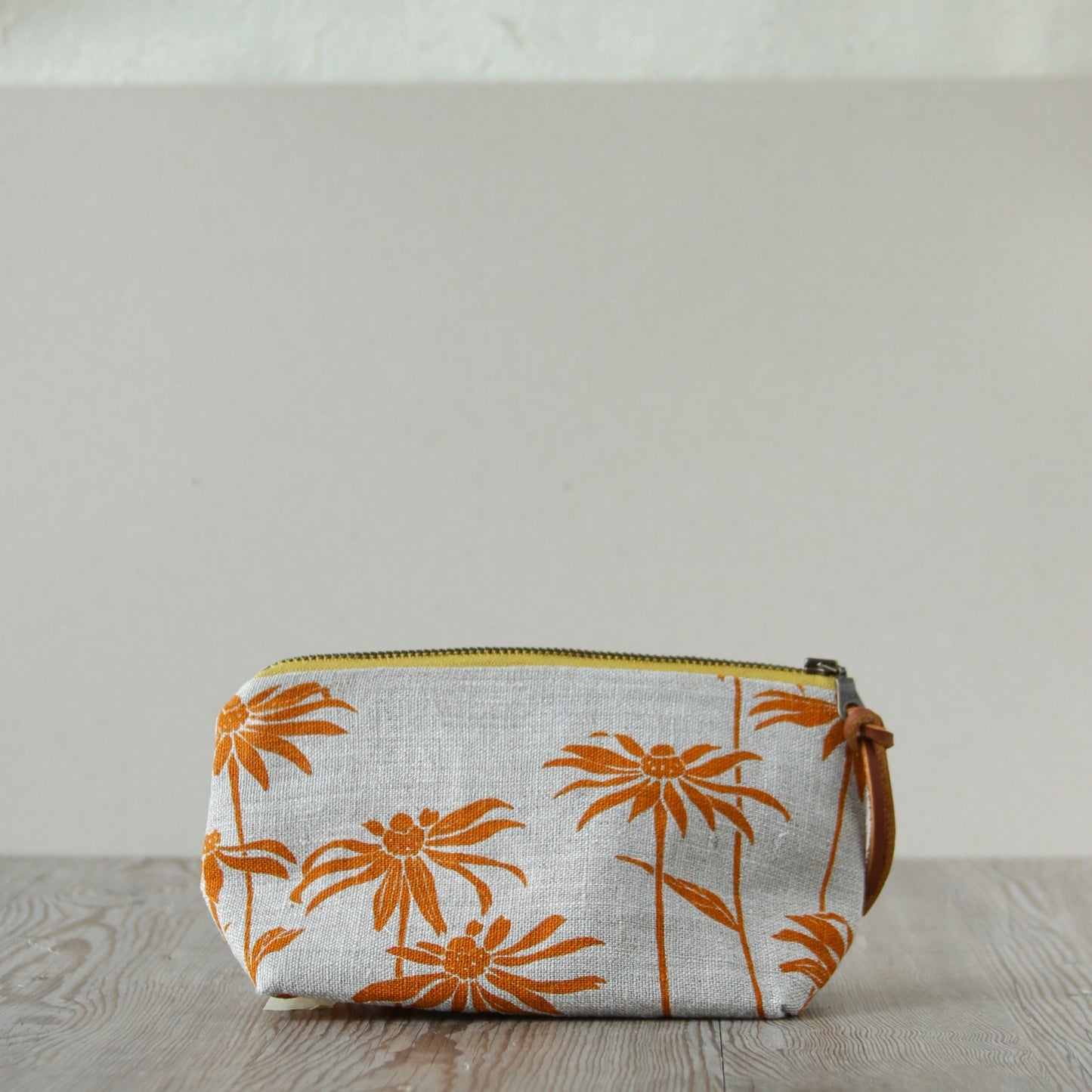 Triangle Pouch - Small - Black Eyed Susan in Sunshine