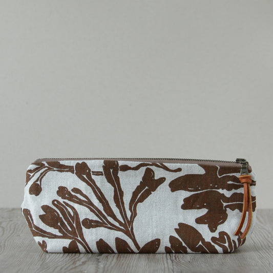 Triangle Pouch - Large - Seaweed in Nut Brown