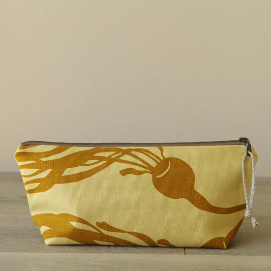 Supply Pouch - 11" Bull Kelp Ochre on Lemon Canvas