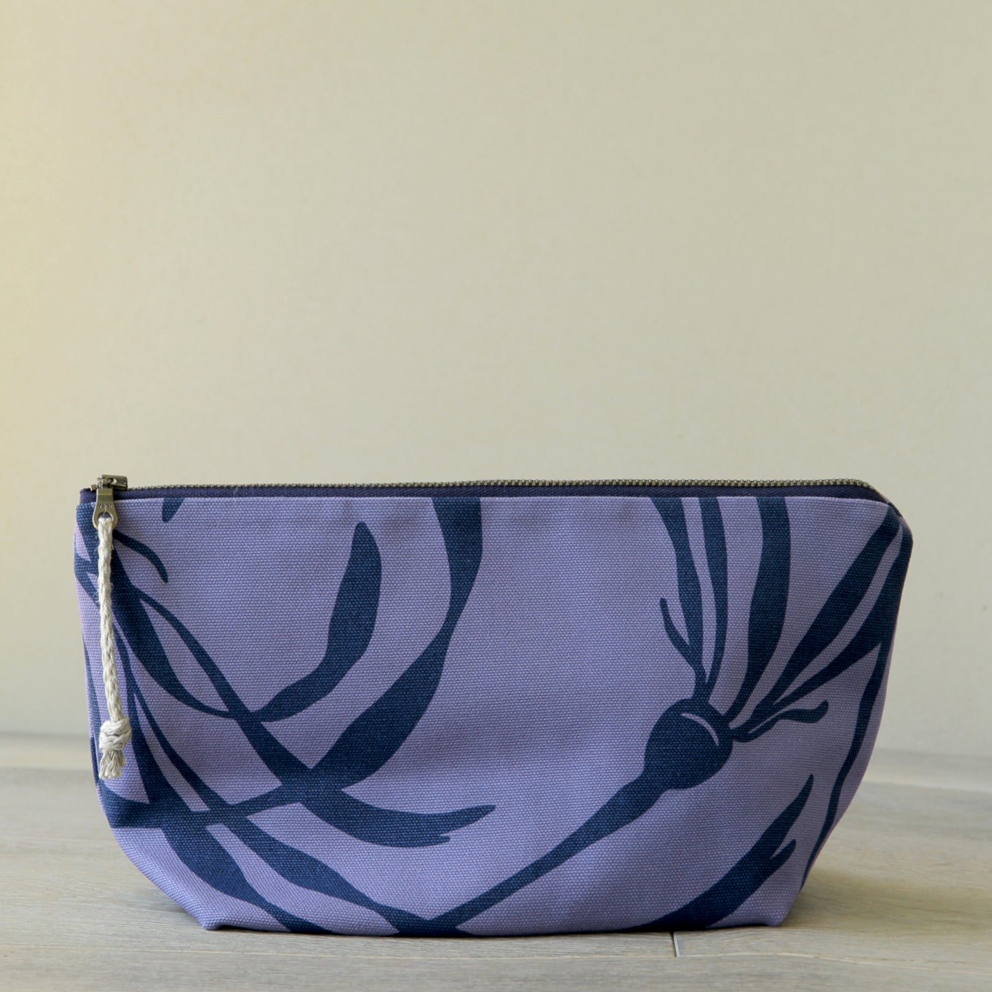 Supply Pouch - 11" Kelp in Navy on Lupin Canvas
