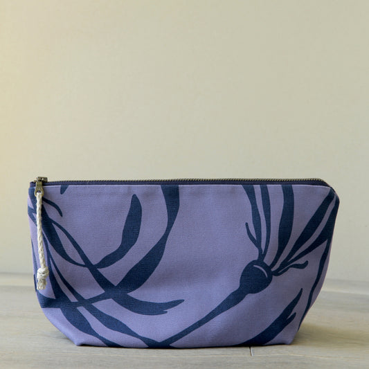 Supply Pouch - 11" Kelp in Navy on Lupin Canvas