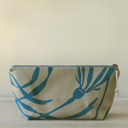 Supply Pouch - 11" Kelp in Pool on Khaki Canvas