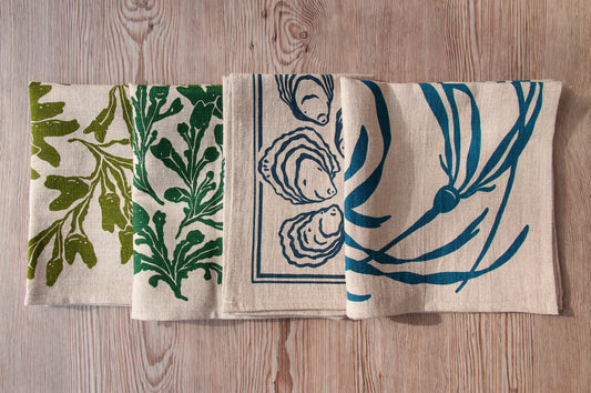 4 Salish Sea Linen Napkins