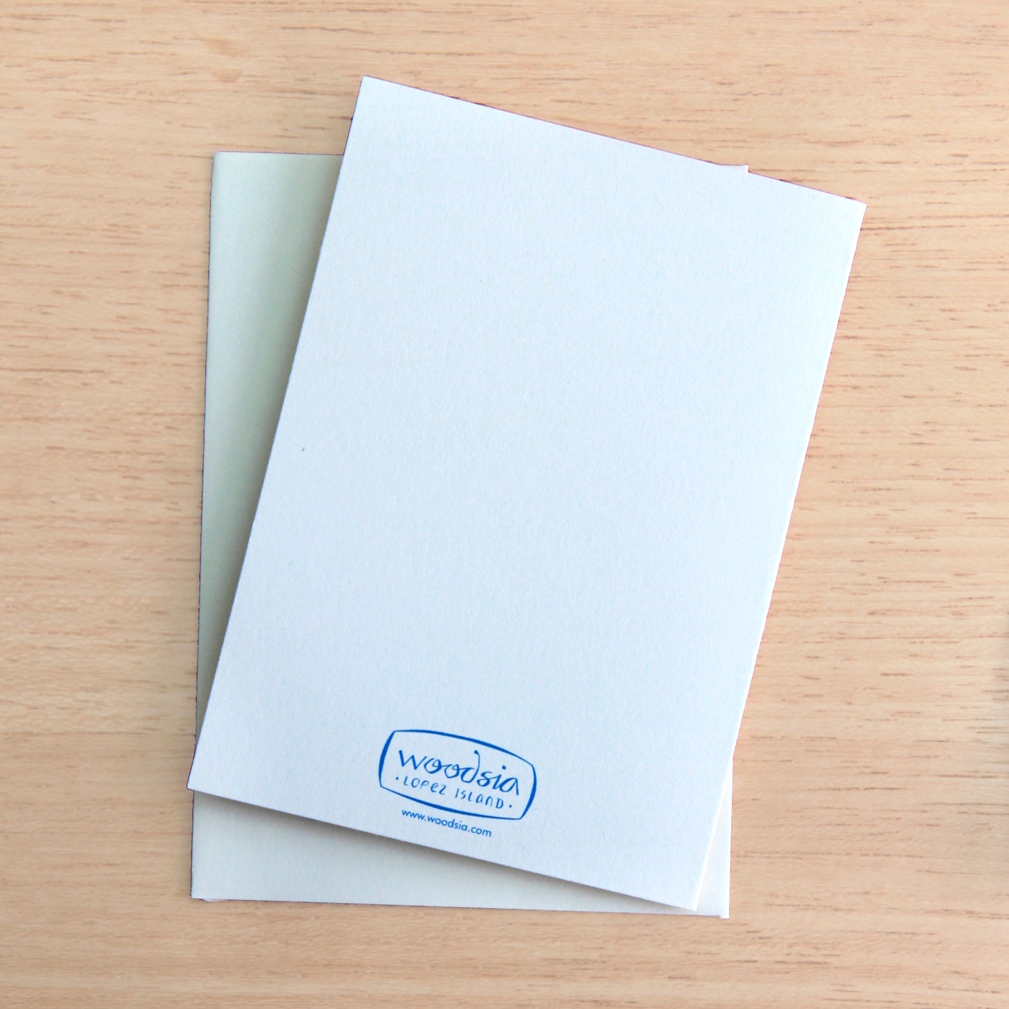 6 Flax Notecard in Flax Blue