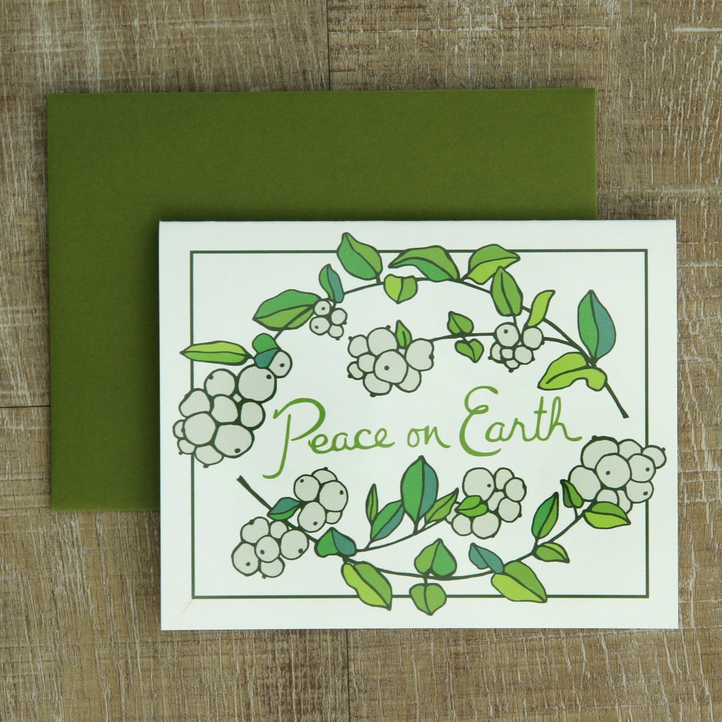 4 Snowberry Peace on Earth Notecards