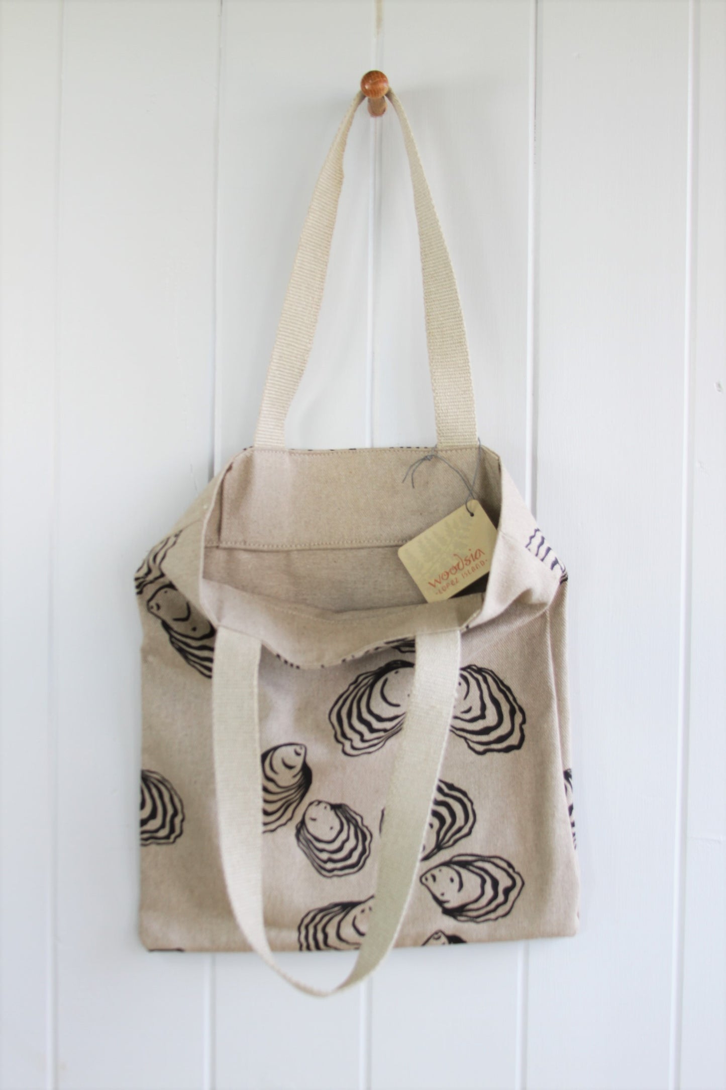 Simple Linen Bag - Oyster in Charcoal