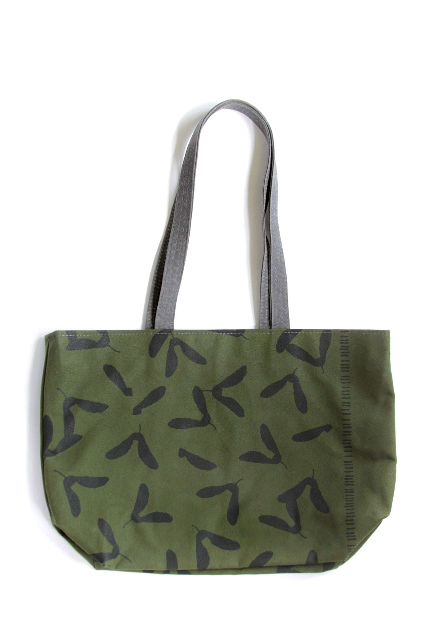 Open-Top Lined Tote - Samara in Ink on Evergreen